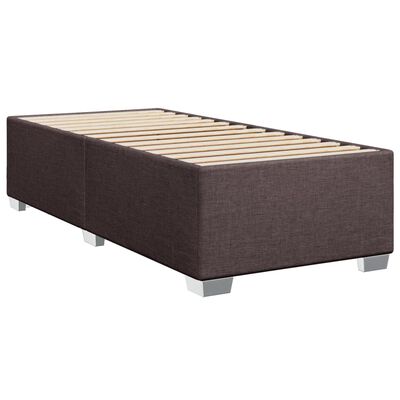 vidaXL Boxspringbett mit Matratze Dunkelbraun 100x200 cm Stoff