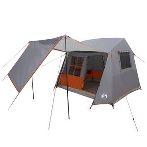vidaXL Tunnelzelt Grau und Orange 275 x 240 x 200 cm