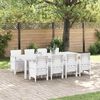 vidaXL Garten Essgruppe 9 pcs Wei&szlig; Polypropylen