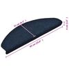 vidaXL Stufenmatten Selbstklebend 5 Stk. 65x21x4 cm Marineblau Halbrund Gro&szlig;