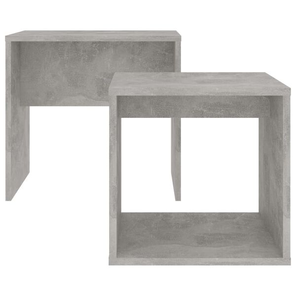 vidaXL Couchtisch-Set Betongrau 48x30x45 cm Holzwerkstoff