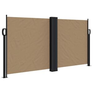 vidaXL Seitenmarkise Ausziehbar Taupe 120x1000 cm