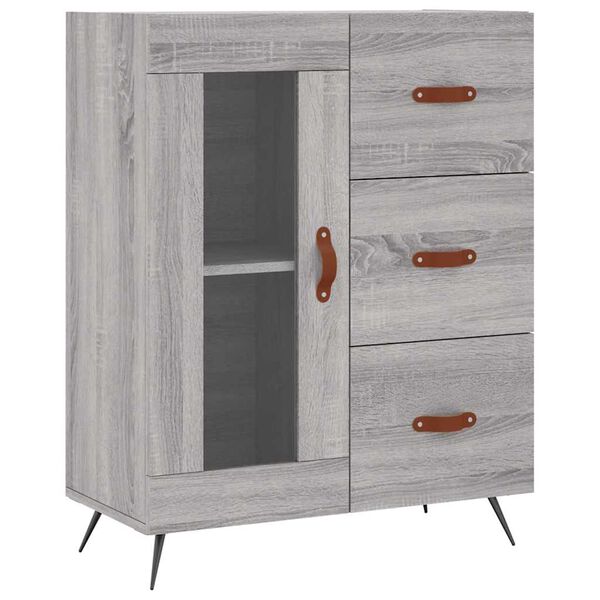 vidaXL Sideboard Grau Sonoma 69,5x34x90 cm Holzwerkstoff