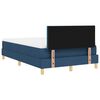 vidaXL Boxspringbett mit Matratze mit Kopfteil Blau 120 x 200 cm Stoff