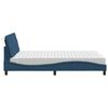 vidaXL Bett mit Matratze Blau 120x200 cm Stoff