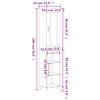 vidaXL Highboard Schwarz 34,5x34x180 cm Holzwerkstoff