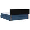 vidaXL Aufbewahrungsbett mit Matratze Blau 180 x 200 cm Kunstleder
