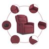 vidaXL Relaxsessel Elektrisch Weinrot Stoff