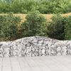 vidaXL Gabione mit Hochbogen 400x30x60/80 cm Verzinktes Eisen