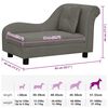 vidaXL Hundesofa mit Kissen Dunkelgrau 83x44x44 cm Pl&uuml;sch