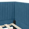 vidaXL Eckbettgestell mit Kopfteil Blau 80 cm x 200 cm Samt
