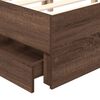 vidaXL Bettrahmen Braun Eichen-Optik 200 x 200 cm Ingenieurs Holz