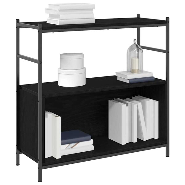 vidaXL Regal Schwarz Eichen-Optik 80 x 30 x 78.5 cm Holzwerkstoff