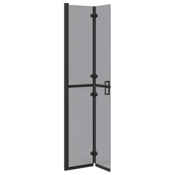 vidaXL Walk-in Duschwand Schwarz 70 x 6.5 x 190 cm