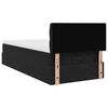 vidaXL Ottomane Bett mit Matratze & LEDs Schwarz 80x200 cm Samt