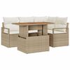 vidaXL Garten Essgruppe mit Kissen mit Speicher 5 pcs Beige und Creme