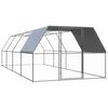 vidaXL H&uuml;hnerk&auml;fig 3x8x2 m Verzinkter Stahl