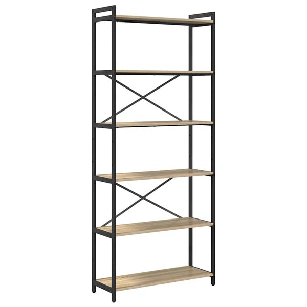vidaXL B&uuml;cherregal Sonoma-Eiche 40 x 30 x 85 cm Holzwerkstoff