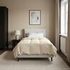 vidaXL Winterbettdecke Gepolstert Creme 135 x 200 cm Mikrofaser