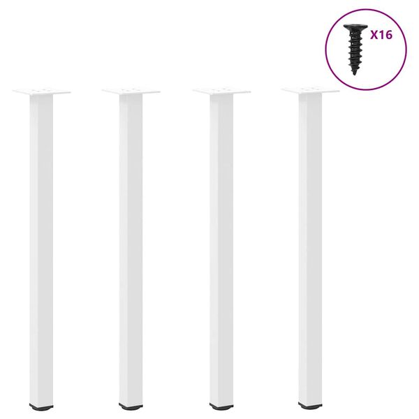 vidaXL Konsolentischbeine 4 Stk. Wei&szlig; 72-74 cm Stahl
