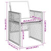 vidaXL Gartenst&uuml;hle mit Kissen 4 Stk. Grau Poly Rattan