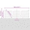 vidaXL Zaunpfosten Grau 10 x 0,5 m (50 mm Maschen) Stahl und PVC