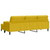 vidaXL Sofa 3-Sitzer mit Hocker Gelb 210 cm Samt
