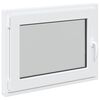 vidaXL Kellerfenster RISOR 90 x 50 cm PVC und Glas Wei&szlig;