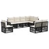 vidaXL Gartensofa-set 8 pcs Schwarz Poly-Rattan