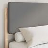 vidaXL Bettgestell mit gepolstertem Kopfteil Hellgrau 150 x 200 cm