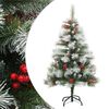 vidaXL K&uuml;nstlicher Weihnachtsbaum Klappbar mit Zapfen & Beeren 150 cm