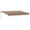 vidaXL Ausziehbare Markise Taupe 500 x 350 cm Polyester und Aluminium