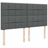 vidaXL Ottoman-Bett mit Matratze & LEDs Dunkelgrau 180x200 cm Stoff