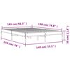 vidaXL Bettgestell Sonoma-Eiche 140x190 cm Holzwerkstoff und Metall