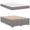 vidaXL Bettrahmen mit Matratze Taupe 140 x 200 cm Stoff