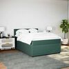 vidaXL Boxspringbett mit Matratze Dunkelgr&uuml;n 140x190 cm Samt
