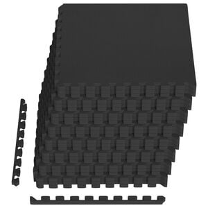 vidaXL Pool Bodenschutzmatte 24 pcs Schwarz 8,64 m&sup2; EVA-Schaum