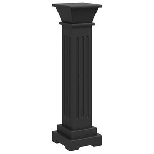 vidaXL Klassischer S&auml;ulen-Pflanzenst&auml;nder Schwarz 17x17x66 cm MDF
