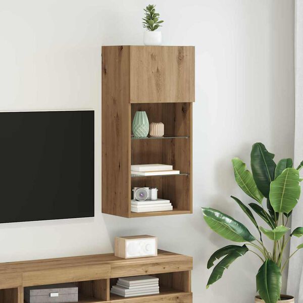 vidaXL Wandmontierter TV-Schrank Artisan-Eiche 40,5 x 30 x 90 cm