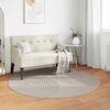 vidaXL Bereichsteppiche Rund Creme &Oslash; 200 CM