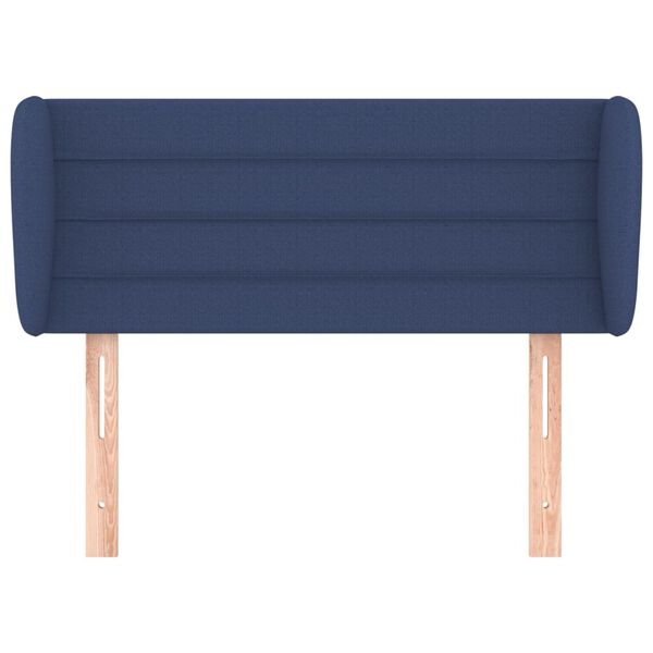 vidaXL Kopfteil mit Ohren Blau 83x23x78/88 cm Stoff