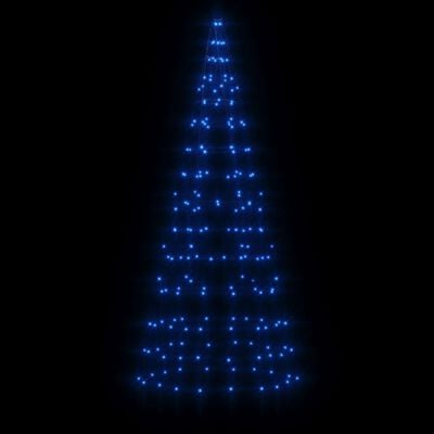 vidaXL LED-Weihnachtsbaum für Fahnenmast 200 LEDs Blau 180 cm