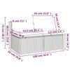 vidaXL Garten-Mittelsofas mit Kissen 2 Stk. Grau Poly Rattan