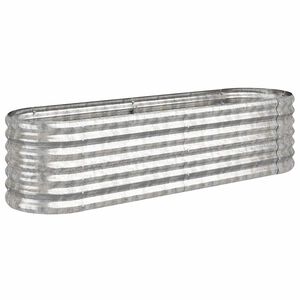 vidaXL Hochbeet Verzinkter Stahl 152x40x36 cm Silbern