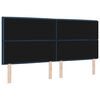 vidaXL LED Kopfteil mit LED-Lichtleisten Blau 200 cm Polyester
