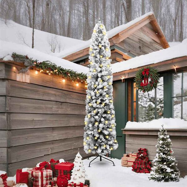 vidaXL Künstlicher Weihnachtsbaum mit 300 LEDs mit Ständer Grün 240 cm