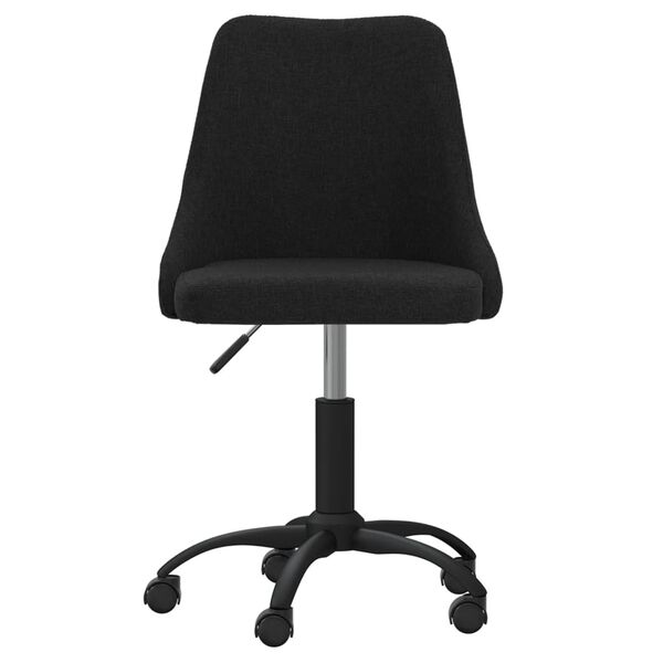 vidaXL Esszimmerstuhl Drehbar Schwarz Stoff