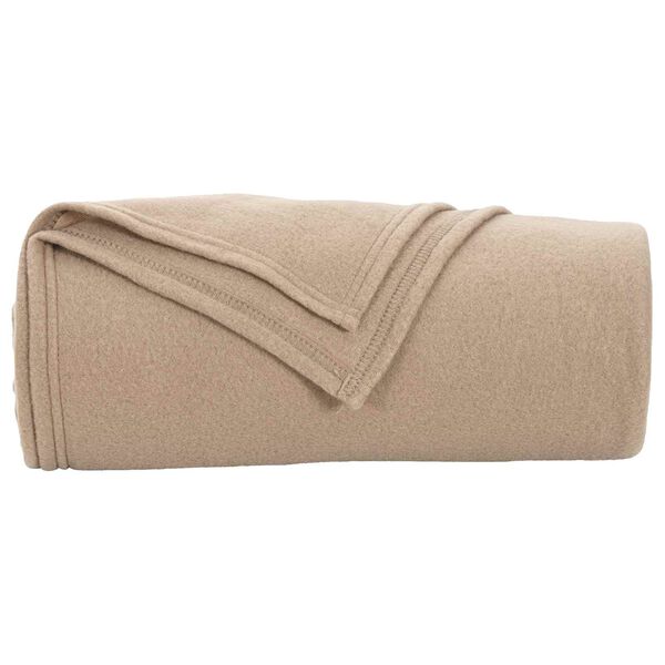 vidaXL &Uuml;berwurfdecke Kamel 240 x 220 cm Fleece