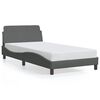 vidaXL Bettgestell "Dover" Dunkelgrau 100x203 cm Stoff