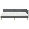 vidaXL Eckbettgestell mit Matratze Sonstiges 2 pcs Grau Stoff